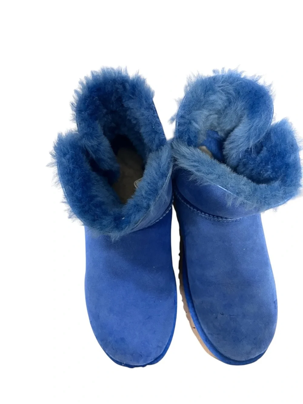 UGG Blue Suede Shearling Ankle Boots sz 9